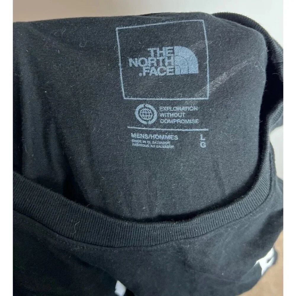 The North Face Black Long Sleeve Graphic T-Shirt Cotton Size Large Men’s